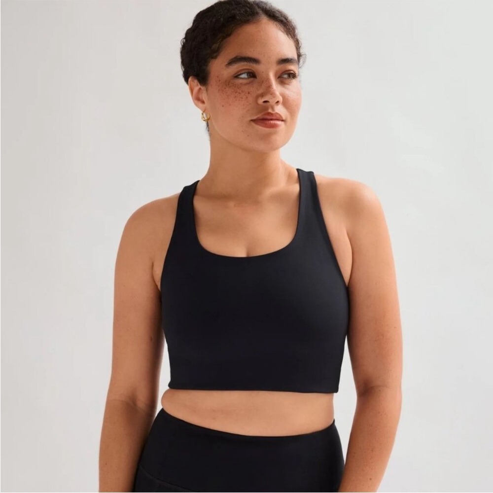 Girlfriend Collective Paloma Racerback Active Sports Bra Black Size Small NWT